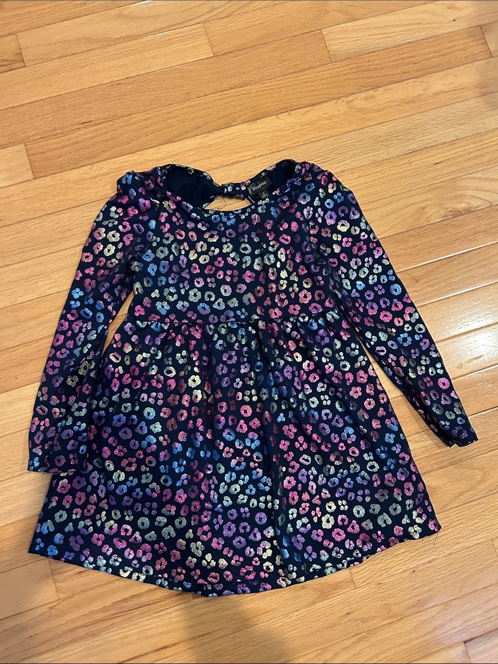 Shimmery girls dress rainbow color
